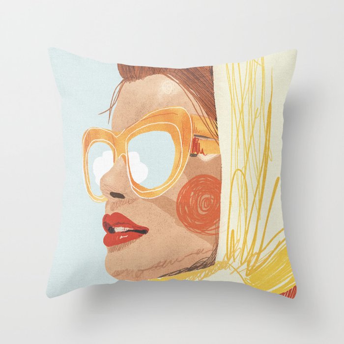Sunny Lady Throw Pillow Gallery Image 6