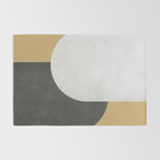 Halfmoon Colorblock - Black White on Gold Rug Gallery Image 2