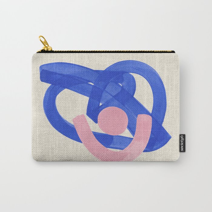 Pink And Blue Round Orbit Carry All Pouch Gallery Image 1