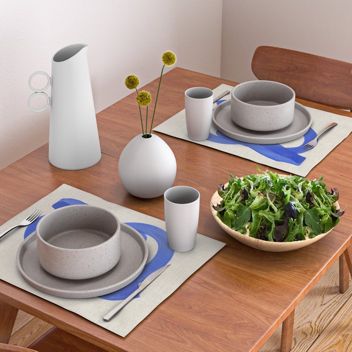 Pink And Blue Round Orbit Placemat Gallery Image 2
