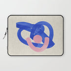 Pink And Blue Round Orbit Laptop Sleeve Gallery Image 1