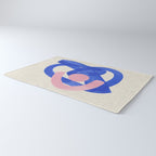 Pink And Blue Round Orbit Rug Gallery Image 3