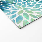 Floral Watercolor, Navy, Blue Teal, Abstract Watercolor Welcome Mat Gallery Image 2