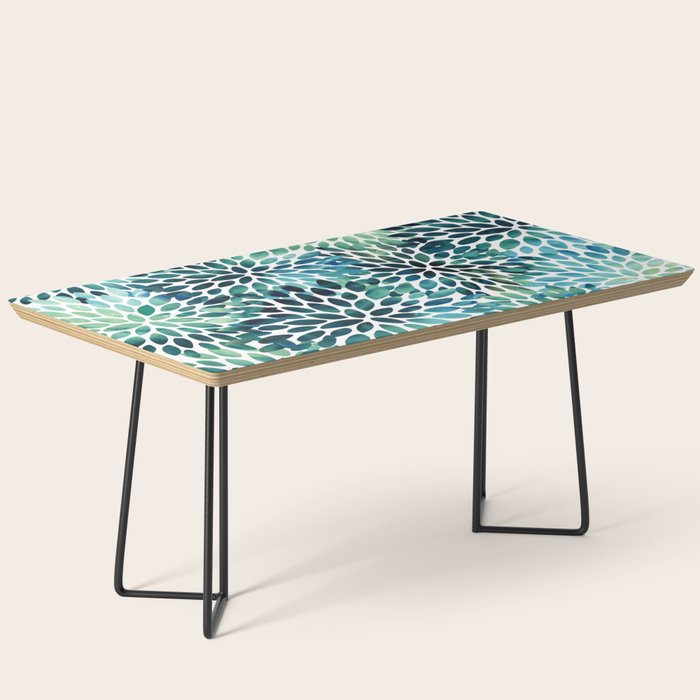 Floral Watercolor, Navy, Blue Teal, Abstract Watercolor Coffee Table Gallery Image 1