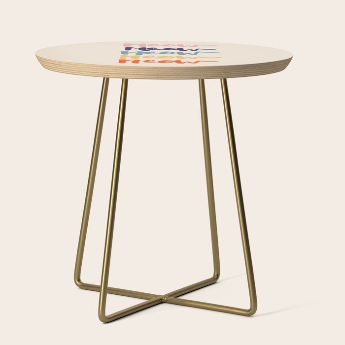 Meow Meow says the cat - typography Side Table Gallery Image 1