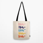 Meow Meow says the cat - typography Tote Bag Gallery Image 2