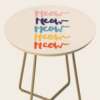 Meow Meow says the cat - typography Side Table Gallery Image 2