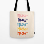 Meow Meow says the cat - typography Tote Bag Gallery Image 1