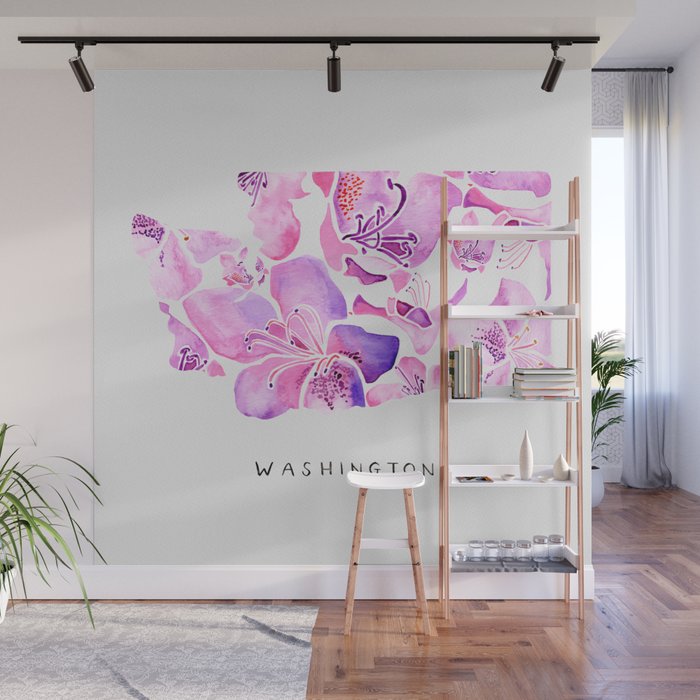Washington State Rhododendron Wall Mural Gallery Image 1