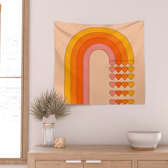 Sweetheart Rainbow Wall Tapestry Gallery Image 2