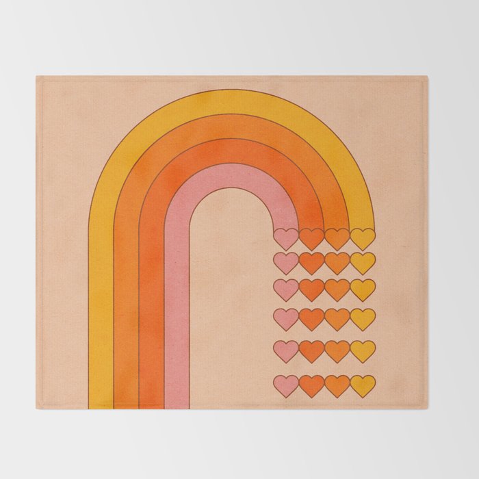 Sweetheart Rainbow Throw Blanket Gallery Image 2