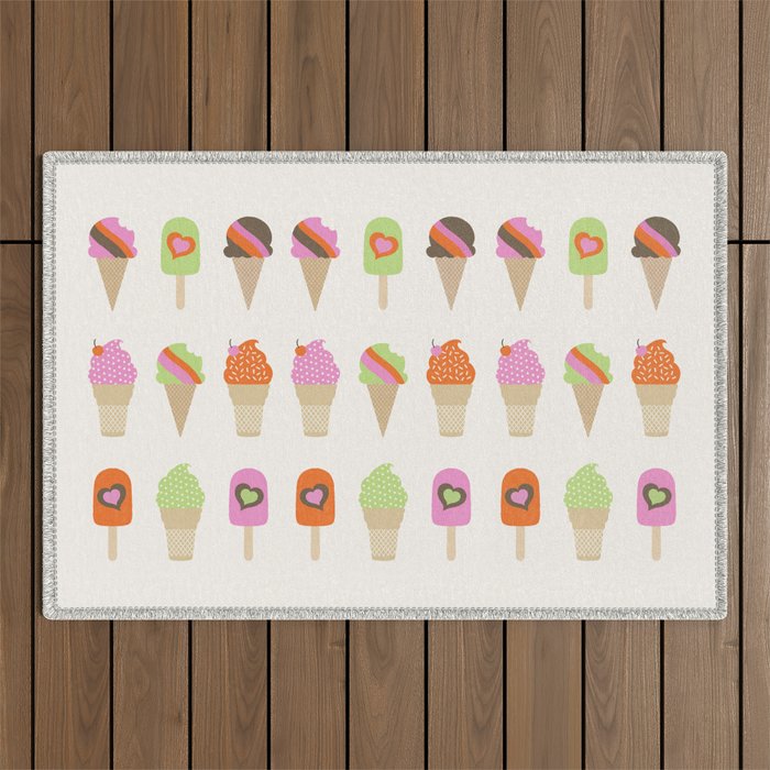 i love ice cream Outdoor Rug Gallery Image 1