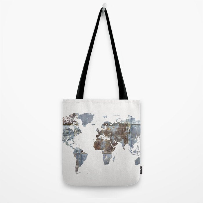 World Map(metal) Tote Bag Gallery Image 2
