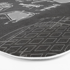 Golf Clubs Patent - Golfing Art - Black Chalkboard Bath Mat Gallery Image 3