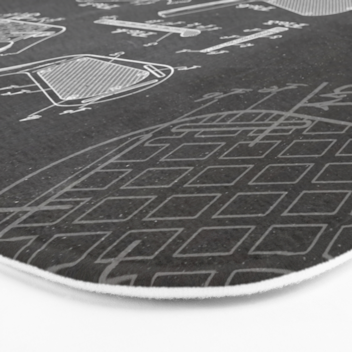 Golf Clubs Patent - Golfing Art - Black Chalkboard Bath Mat Gallery Image 3