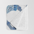 Hand Painted Bamboo Trellis Chinoiserie Ginger Jar  Throw Blanket Gallery Image 3