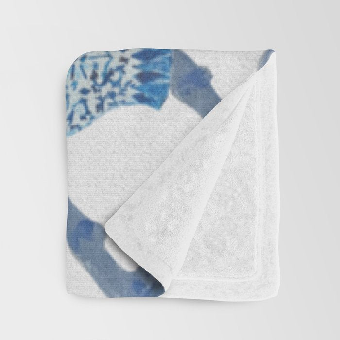 Hand Painted Bamboo Trellis Chinoiserie Ginger Jar  Throw Blanket Gallery Image 3