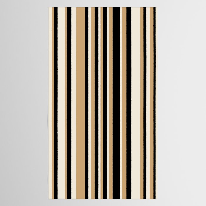 Classic Stripes VII - Neutral Vintage Tablecloth Gallery Image 2