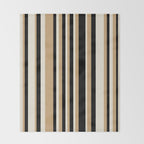 Classic Stripes VII - Neutral Vintage Throw Blanket Gallery Image 2