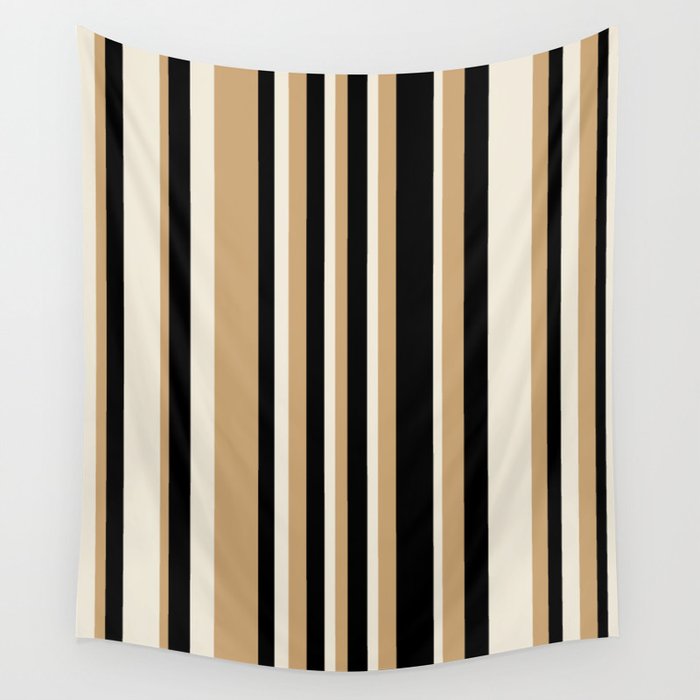 Classic Stripes VII - Neutral Vintage Wall Tapestry Gallery Image 1