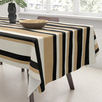 Classic Stripes VII - Neutral Vintage Tablecloth Gallery Image 3