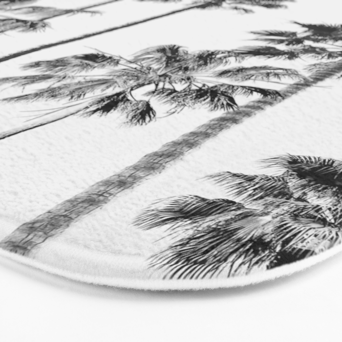 Black & White Palms 3 Bath Mat Gallery Image 3