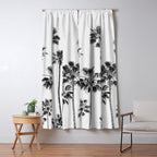 Black & White Palms 3 Window Curtain Gallery Image 5