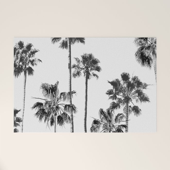 Black & White Palms 3 Welcome Mat Gallery Image 1