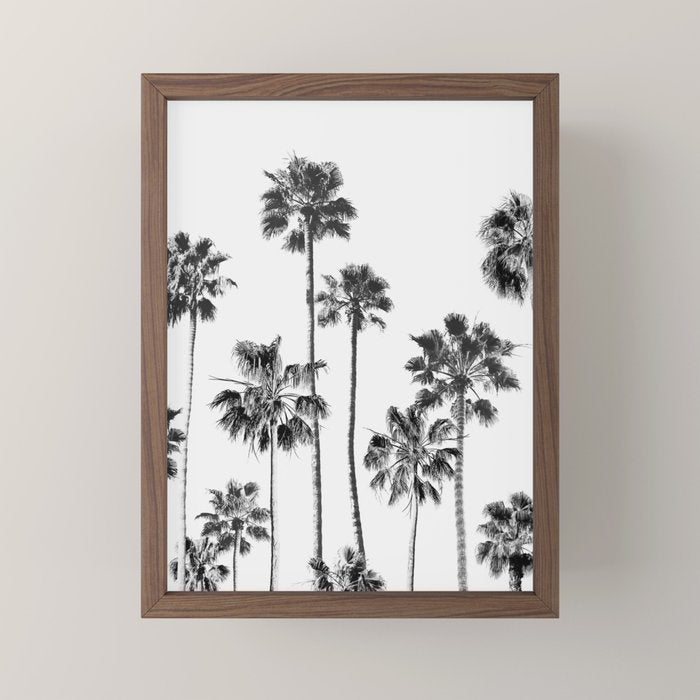 Black & White Palms 3 Mini Art Print Gallery Image 2