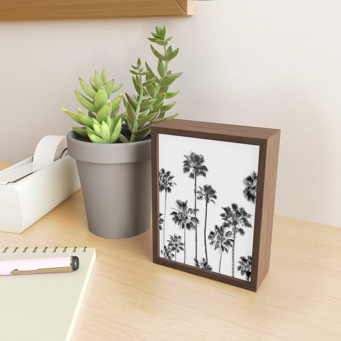 Black & White Palms 3 Mini Art Print Gallery Image 2