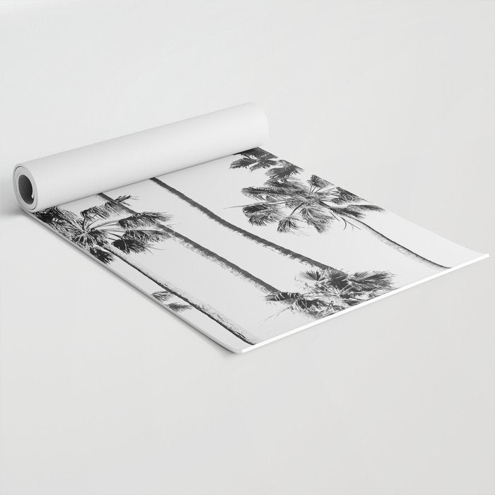 Black & White Palms 3 Yoga Mat Gallery Image 2