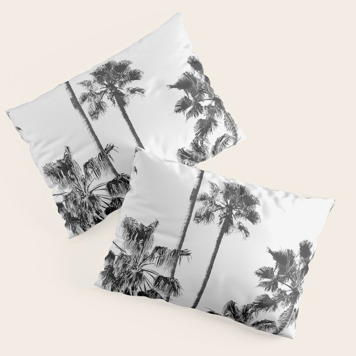Black & White Palms 3 Pillow Sham Gallery Image 1