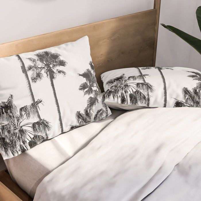 Black & White Palms 3 Pillow Sham Gallery Image 2