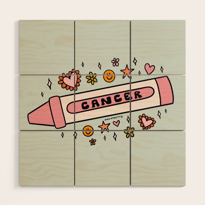 Cancer Crayon Wood Wall Art Gallery Image 1