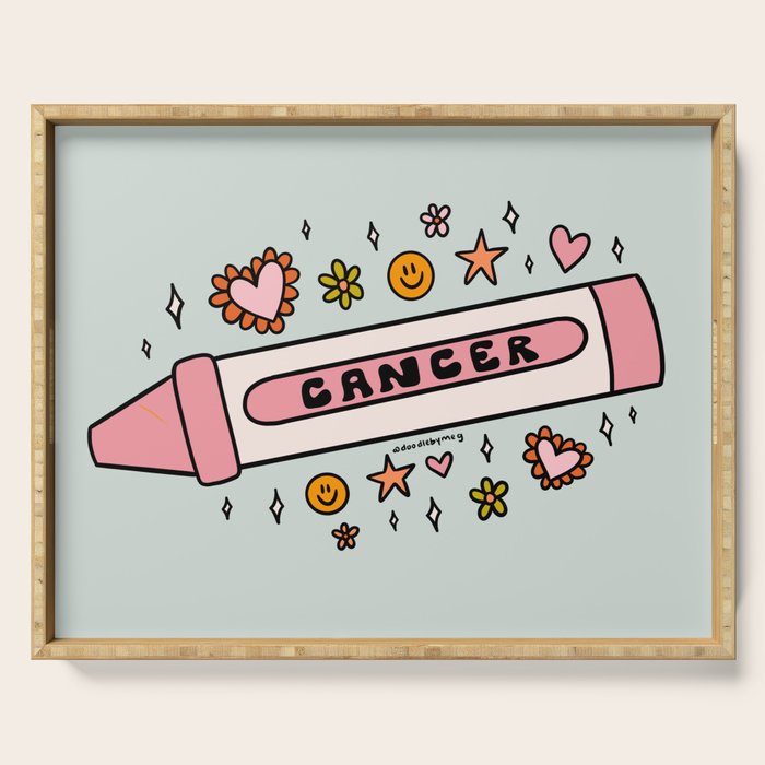 Cancer Crayon Serving Tray Gallery Image 1