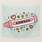 Cancer Crayon Wall Tapestry Gallery Image 4