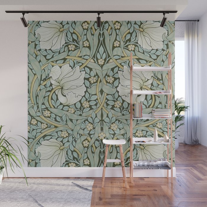 William Morris - Pimpernel Art Print, Vintage Museum Exhibition Art, Botanical Floral Pattern Wall Mural Gallery Image 1