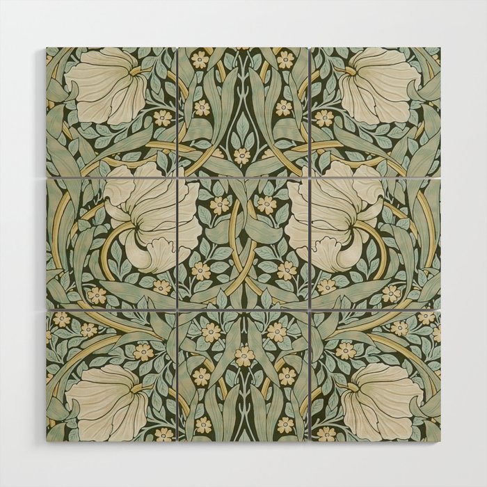 William Morris - Pimpernel Art Print, Vintage Museum Exhibition Art, Botanical Floral Pattern Wood Wall Art Gallery Image 1