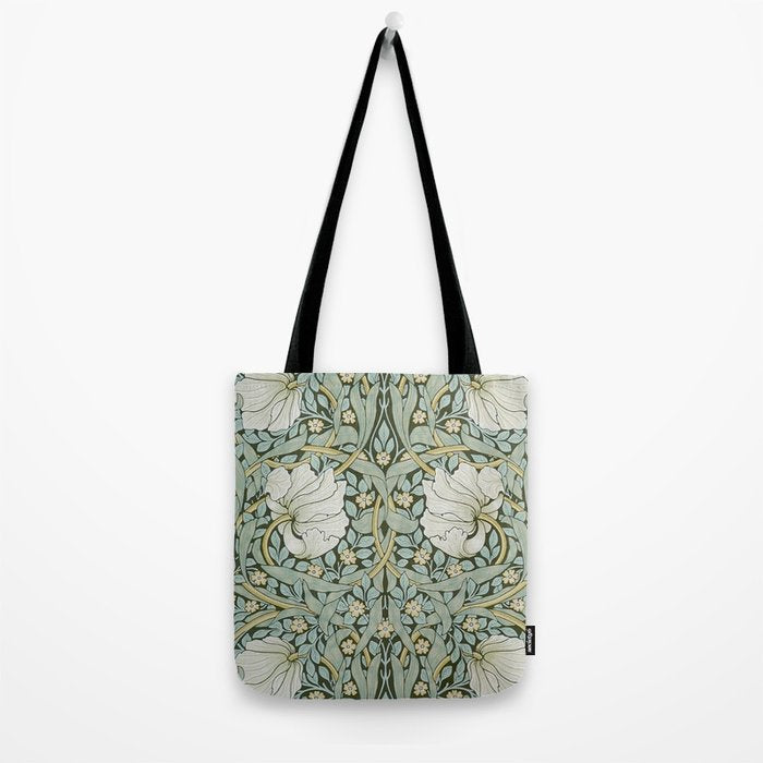 William Morris - Pimpernel Art Print, Vintage Museum Exhibition Art, Botanical Floral Pattern Tote Bag Gallery Image 2
