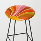 Sunshine Swirl - Retro Ochre Stool Gallery Image 2