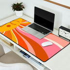 Sunshine Swirl - Retro Ochre Desk Mat Gallery Image 2