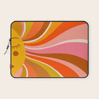 Sunshine Swirl - Retro Ochre Laptop Sleeve Gallery Image 1