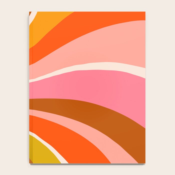Sunshine Swirl - Retro Ochre Notebook Gallery Image 4