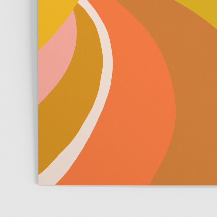 Sunshine Swirl - Retro Ochre Poster Gallery Image 3
