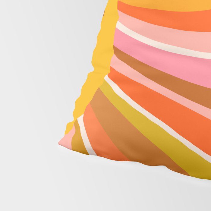 Sunshine Swirl - Retro Ochre Pillow Sham Gallery Image 4