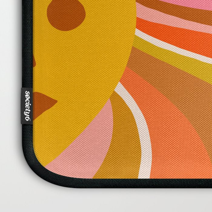 Sunshine Swirl - Retro Ochre Laptop Sleeve Gallery Image 3
