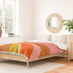 Sunshine Swirl - Retro Ochre Duvet Cover Gallery Image 2