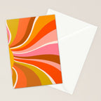 Sunshine Swirl - Retro Ochre Stationery Card Gallery Image 2