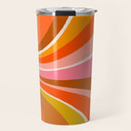 Sunshine Swirl - Retro Ochre Travel Mug Gallery Image 1