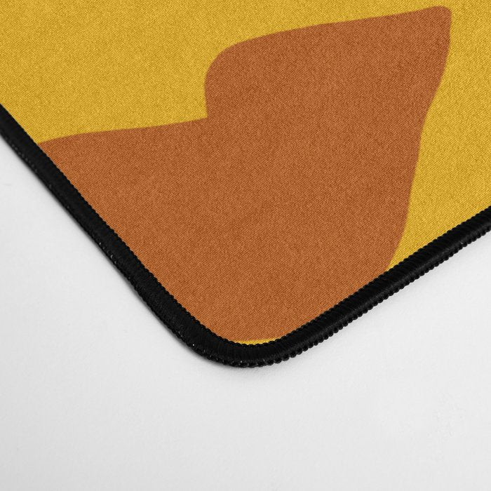 Sunshine Swirl - Retro Ochre Desk Mat Gallery Image 4
